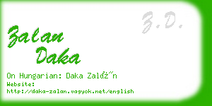 zalan daka business card